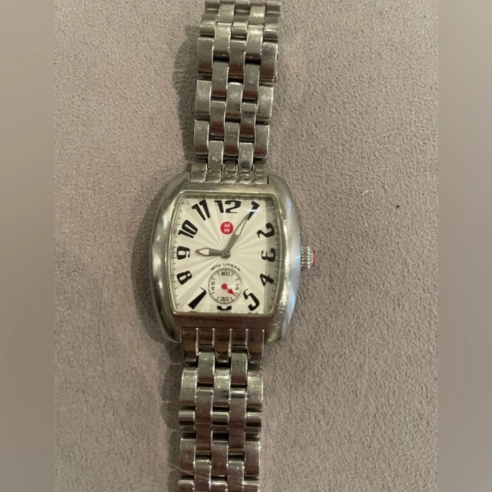 Michele Silver Stainless Steel Women's Watch
